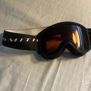 SMITH Black Frame with Orange Lens Goggles